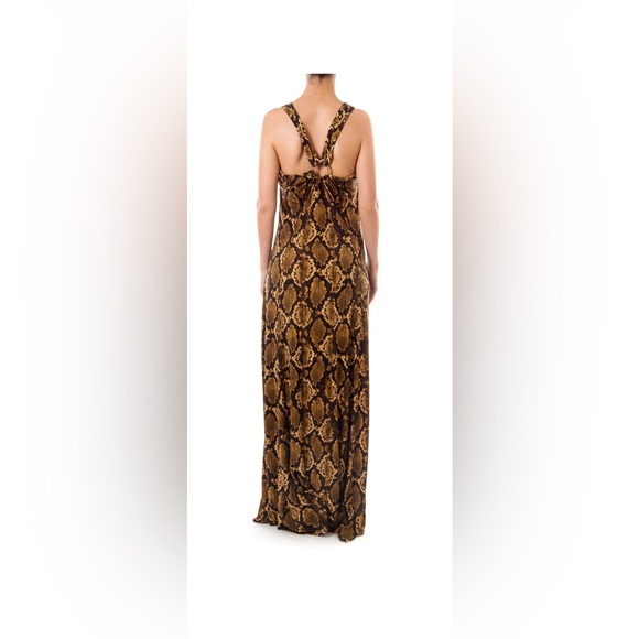Michael Kors snake print maxi dress W/ one sided slit up leg size M - Picture 8 of 13